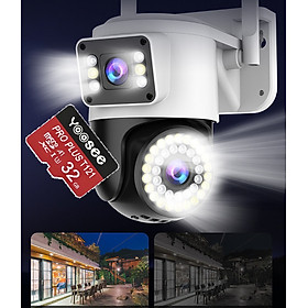 Camera Wifi Yoosee 2 Mắt Xem 2 Màn Hình Cùng Lúc Ngoài Trời - Hàng Nhập Khẩu