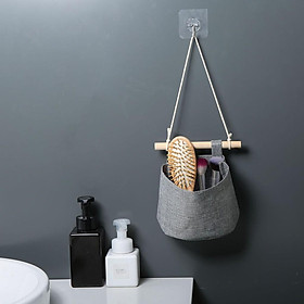 Mua Túi giỏ vải đựng đồ treo tường  đựng đồ cá nhân vintage có chia ngăn decor trang trí nhà cửa