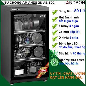 Tủ chống ẩm Andbon AB-50C, 50 lít - Hàng chính hãng