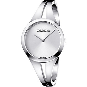 Đồng Hồ Nữ Calvin Klein-K7W2M116-Tròn Nữ Trắng 2K Không Số Còng Inox