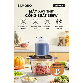 Mua Máy xay thực phẩm Samono SW-069S 2 Lít - Công suất 350W - Xay đa năng thịt rau củ quả tỏi ớt - HÀNG CHÍNH HÃNG