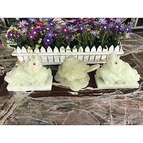 Mua Bộ combo tượng Tỳ Hưu dài 15cm và tượng Cóc Ba Chân  Cóc Ngậm Tiền  Thiềm Thừ phong thủy dài 15cm đá ngọc Onyx