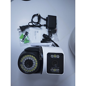 Mua Camera ngoài trời 2 Mắt Yoosee XEM 2 MÀN HÌNH CÙNG LÚC Q42D 5.0 MPX - Ban Đêm Có Màu  Xoay 360 độ  Đàm Thoại 2 Chiều - Hàng Chính Hãng