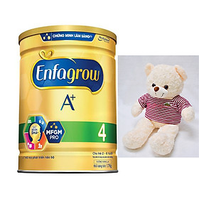 Combo 1 Lon Sữa Bột Enfagrow A+ 4 1.7kg Tặng Đồ Chơi Gấu Bông Pipobun cho trẻ em