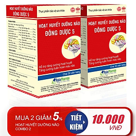 Combo 2 Hộp giảm 5% Hoạt Huyết Dưỡng Não Đông Dược 5