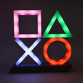 Playstation Icons Light with 3 Light Modes - Music Reactive Game Room Lighting Desktop Decoration