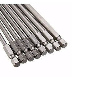 BỘ 8 MŨI LỤC GIÁC HOA THỊ CÓ LỖ CHO MÁY KHOAN VÀ BẮT VÍT – 100MM