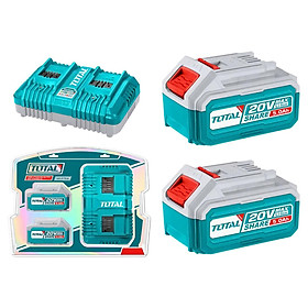 BỘ 1 PIN TFBLI2053 VÀ 1 SẠC TCLI2034E DÙNG PIN 20V TOTAL TFBCPK2425 - HÀNG CHÍNH HÃNG