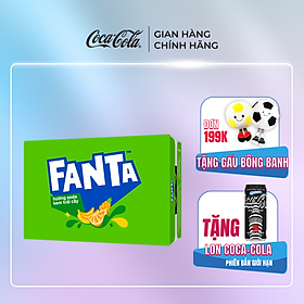 Thùng 24 Lon Nước Giải Khát Có Gas Fanta Soda Kem 320mlx24 Coca-Cola Official Store Sale 25.10