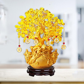 Crystal Money Tree Bonsai Style Feng Shui Ornaments