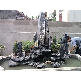 Mua Hòn Non Bộ cao 1m - Điêu Khắc Từ Đá Tự Nhiên Nguyên Khối Tỉ Mỉ Và Tinh Tế Đến Từng Chi Tiết