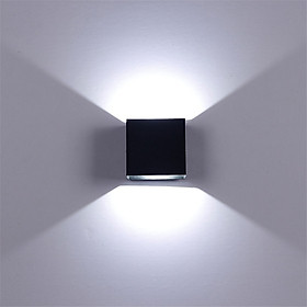 Adjustable 6W LED Wall Lamp AC85-265V COB Waterproof Aluminum Cube Outdoor Porch Wall Light