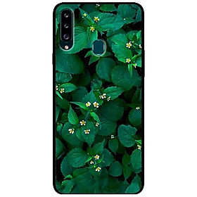 Ốp lưng dành cho Samsung A12 - A20 / A30 - A20s mẫu Lá Xanh Hoa Trắng