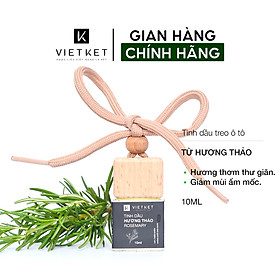 Tinh Dầu Hương Thảo treo xe ô tô VIETKET 7ml - Hương thơm thư giãn tạo cảm giác dễ chịu khi lái xe.