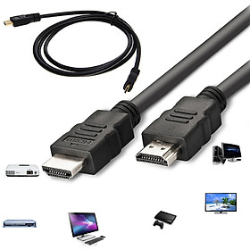 Mua Cáp HDMI 1 5M Tròn Dùng Cho Máy Tính PC Laptop Màu Đen Dây 2 Đầu HDMI Dây Cáp Chuyển HDMI Sang HDMI Cao Cấp- Hàng Nhập Khẩu
