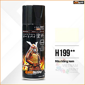 Sơn xịt Samurai Kurobushi - MÀU TRẮNG KEM H199 (400ml)