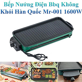 Bếp Nướng Điện Bbq Không Khói Hàn Quốc Mr-001 1600W Kèm Vỉ Nướng Và Khay Nướng