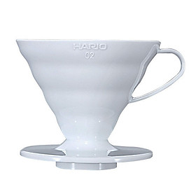 PHỄU PHA CÀ PHÊ POUR OVER HARIO V60 PLASTIC TRẮNG -VD-02W