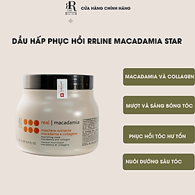 Dầu hấp chăm sóc tóc hư tổn Rrline Macadamia Collagen Star Mask 500ml