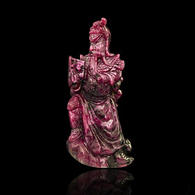 Mặt dây chuyền Quan Thánh Đế Quân Ruby #MRB0020 - Tự nhiên thiên nhiên - Cam kết hàng thật 100%