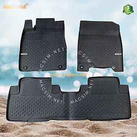 Thảm lót sàn ô tô nhựa TPE Silicon Honda CRV 2012- 2018 Black Nhãn hiệu Macsim