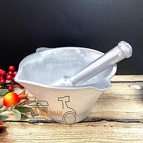 Mua CỐI CHÀY GANG ĐÚC NGUYÊN KHỐI - Hàng thủ công  mài bóng đẹp  cầm chắc tay dùng giã hoặc nghiền. Dụng cụ nhà bếp thiết yếu mọi gia đình