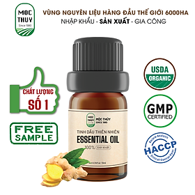 Tinh Dầu Gừng Nguyên Chất Hữu Cơ MỘC THỦY 100ML - Ginger Essential Oil