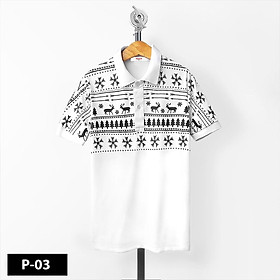 Áo thun polo cổ gập ngắn tay GUCATIN cao cấp vải mát không nhăn không xù họa tiết Bắc Âu Scandinavian - P-03