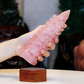 Tháp văn xương Thach Anh hồng 1,01kg - 20cm
