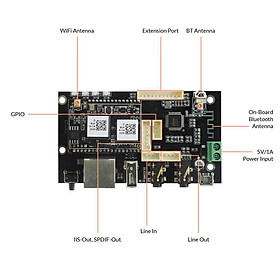 Board mạch chơi nhạc số wifi bluetooth Music Server + DAC+ Ampli Up2Stream