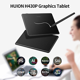 Huion H430P Graphics Tablet Drawing Tablet with 4096 Levels Pressure Sensitivity 5080LPI Pen Resolution 233PPS Report