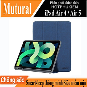 Case bao da chống sốc canvas cho iPad Air 4 / Air 5 M1 10.9 inch hiệu Mutural Yashi Series trang bị ngăn đựng bút, thiết kế tản nhiệt, hỗ trợ smartsleep - hàng nhập khẩu