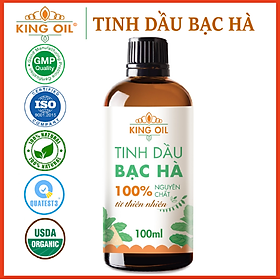 Tinh dầu Bạc Hà nguyên chất từ thiên nhiên, Thơm Phòng, Khử Mùi, Kháng Khuẩn, Đuổi Muỗi, Đuổi Chuột - KingOil