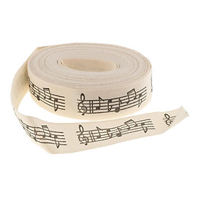 5 Yards Musical Note Printed Fabric Ribbon Gift Package Craft Wedding Decor