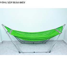 Mua Khung võng xếp tay cong sơn tĩnh điện màu be phi 27 hàng cao cấp thương hiệu Võng Xếp Thảo Điều - kv11