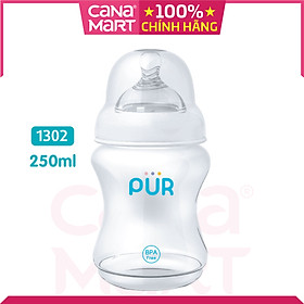 Bình sữa miệng rộng Pur Comfort Feeder 250ml không chứa BPA (1302) 