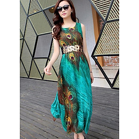 Đầm Nữ Maxi - Xanh Rêu (Free Size)