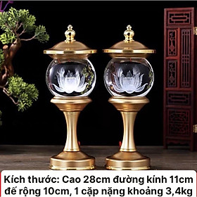 Mua CẶP 2 CÂY ĐÈN LED PHA LÊ HOA SEN 7 MÀU THỜ CÚNG TRANG TRÍ