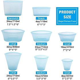 Mua Bộ 8 túi đựng thực phẩm 8 Pack Reusable Zip