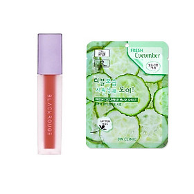 Son kem Black Rouge Air Fit Velvet Tint Mood Filter tặng kèm mặt nạ 3W CLINIC mùi ngẫu nhiên