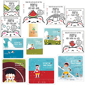 Combo Ehon Những Chuyện Vụn Vặt Của Maru và Ehon Chơi Thể Thao Cùng Kenta( Tặng Kèm Sổ Tay Xương Rồng)