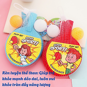 Bộ Vợt Bóng Bàn Mini Cho Bé – Super Sport Năng Động Set Đồ Chơi Bóng Bàn Mini Nhiều Màu – Bé Chơi Mê Say Bộ Vợt Bóng Bàn Trẻ Em – Kích Thích Vận Động & Tư Duy