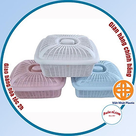 Mua Combo 3 Rổ vuông nắp đựng đồ Việt Nhật (MS:199)  Rổ đựng rau củ quả  bát đĩa tiện lợi -Buôn rẻ 01623