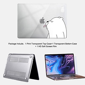 Ốp lưng in họa tiết dành cho Macbook Air pro13 15 For Macbook Air M1 Pro 13 2020 Pro 13.3 Air 13.6 2022 M2 A2681 - Gấu trắng nghịch ngợm