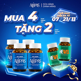 Combo 4 hộp ALIPAS 30 viên tăng cường sinh lý nam tặng 2 hộp HEWEL 30 viên