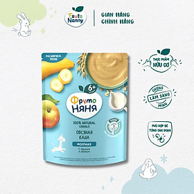 Bột Ăn Dặm FRUTONANNY Organic Vị Ngũ Cốc, Sữa Yến Mạch, Táo, Chuối - Ngon Bổ Dưỡng - Không GMO, Chất Bảo Quản - Từ 6 tháng tuổi(200g)