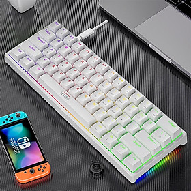 Bàn phím cơ Coputa bàn phím máy tính có dây laptop mini gaming chơi game mini Full LED K620