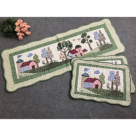 Thảm set 3 - Ngôi nhà hồng - T3N045