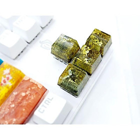 Mua Set 4 keycap điều hướng  mũi tên tone vàng đen trang trí bàn phím cơ