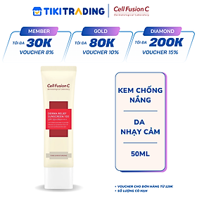 [ND][HSD: 03.12.2026] Kem Chống Nắng Cho Da Nhạy Cảm Cell Fusion C Derma Relief Sunscreen SPF50+/PA++++ 50ml
